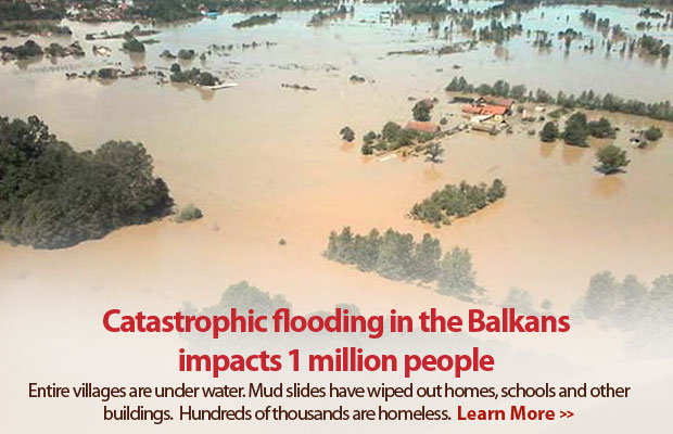 Catastrophic flooding in the Balkans