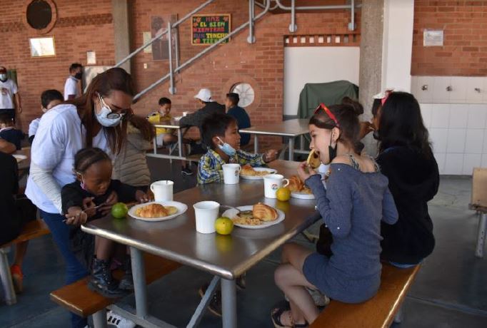 COLOMBIA: Children in poverty have healthy nutrition thanks to donor funding from Salesian Missions (A health and nutrition team monitored the children and assessed them for good health)