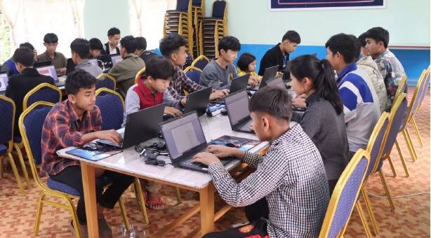 MYANMAR: Students learn with new laptops