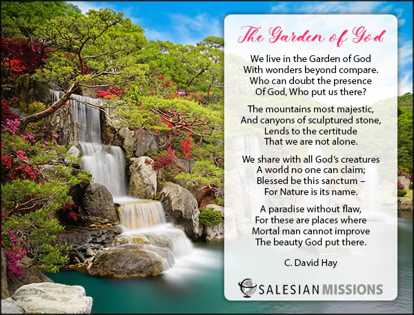 July 2026 enews inspirational poem - The Garden of God